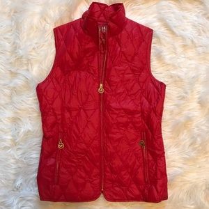 Micheal Kors red puffy vest